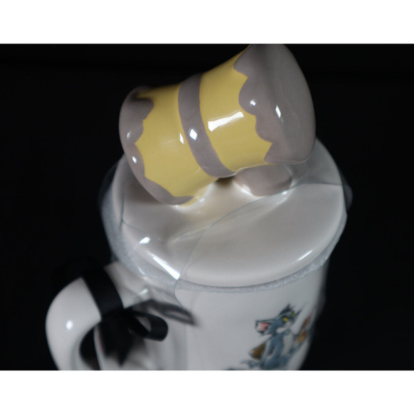 Rae Dunn Tom and Jerry Coffee Mug with Hammer Topper Lid - Picture 5 of 6